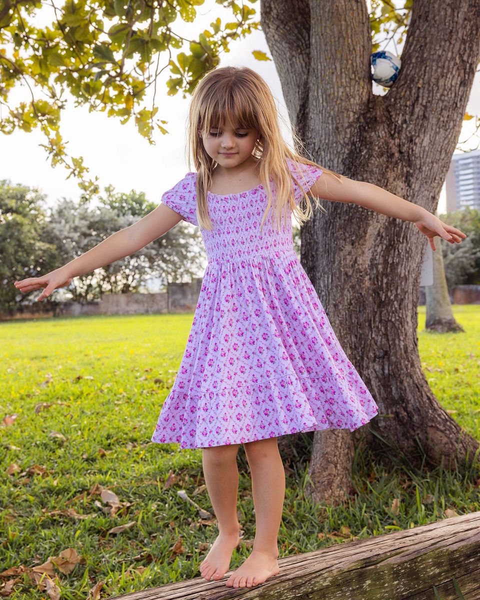 Caroline Smocked Bubble Twirl Dress