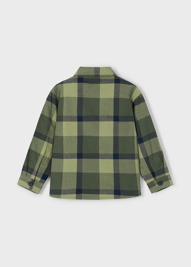 Olive Plaid Overshirt