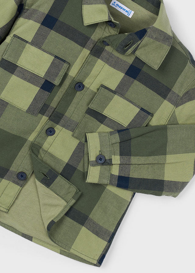 Olive Plaid Overshirt