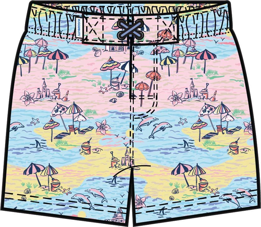 Boys Beach Day Performance Hybrid Swim Trunks