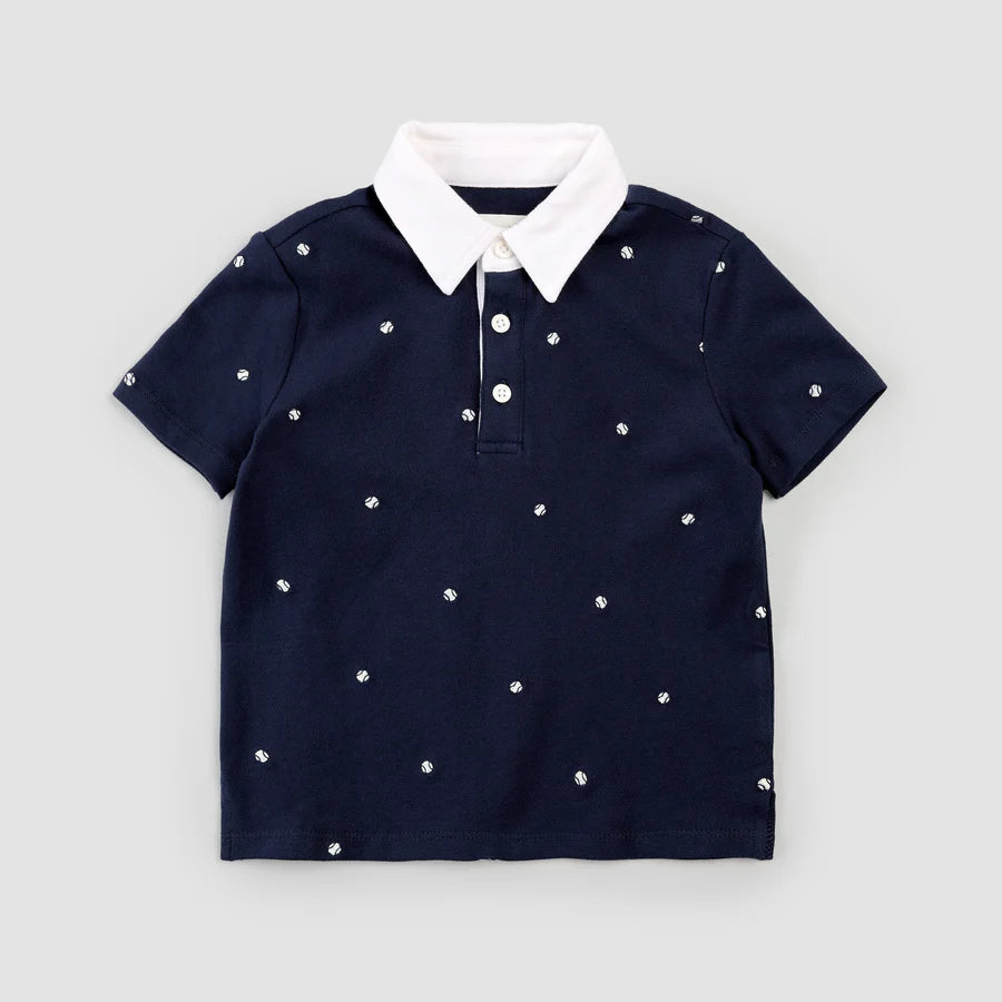 Tennis Embroidered Pique Polo