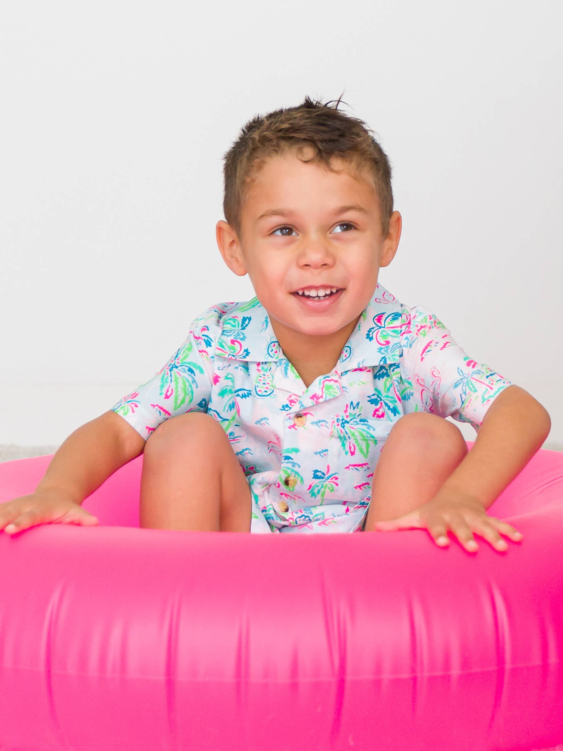 Boys Tropical Resort Short Sleeve Camp Shirt