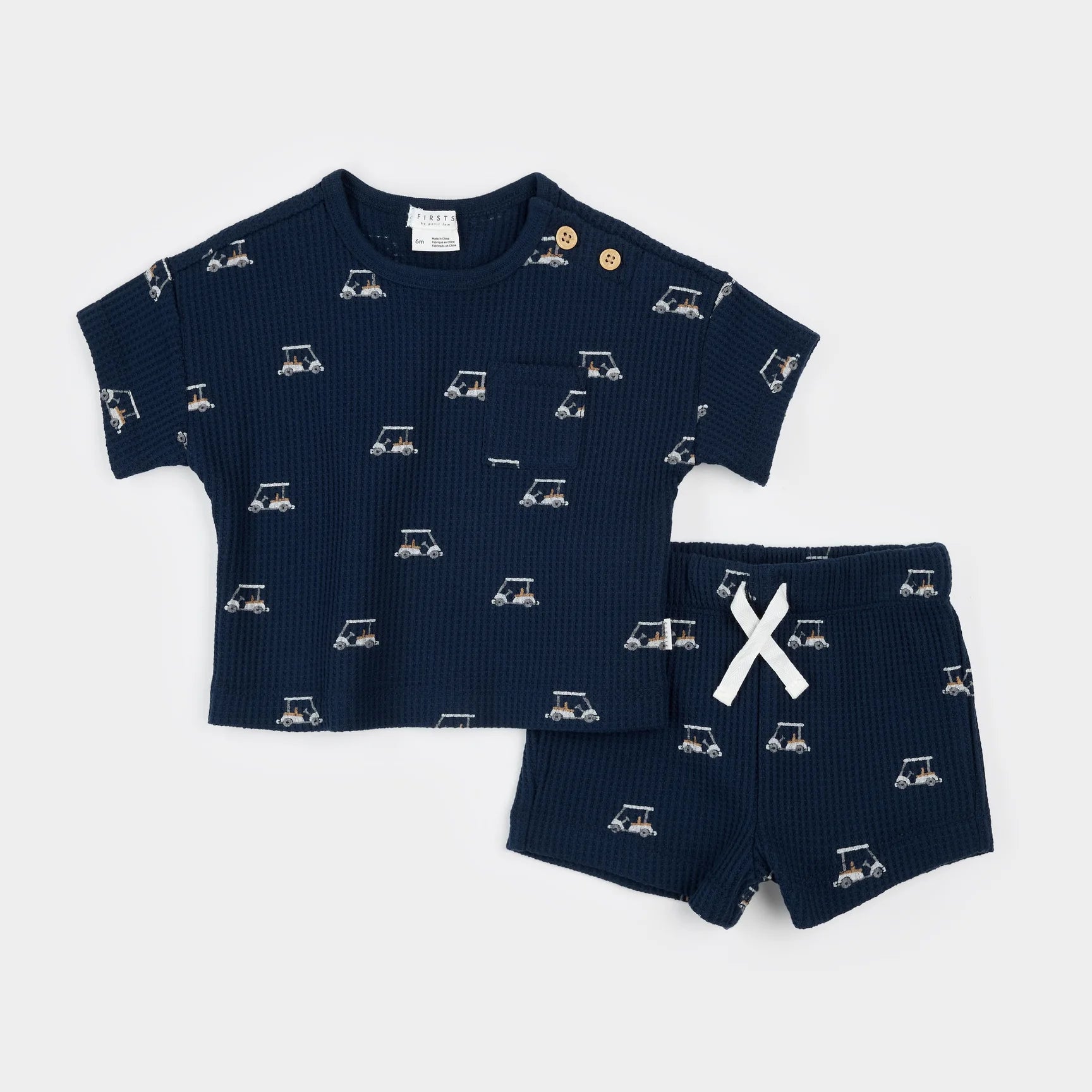 Golf Cart Print Short Set