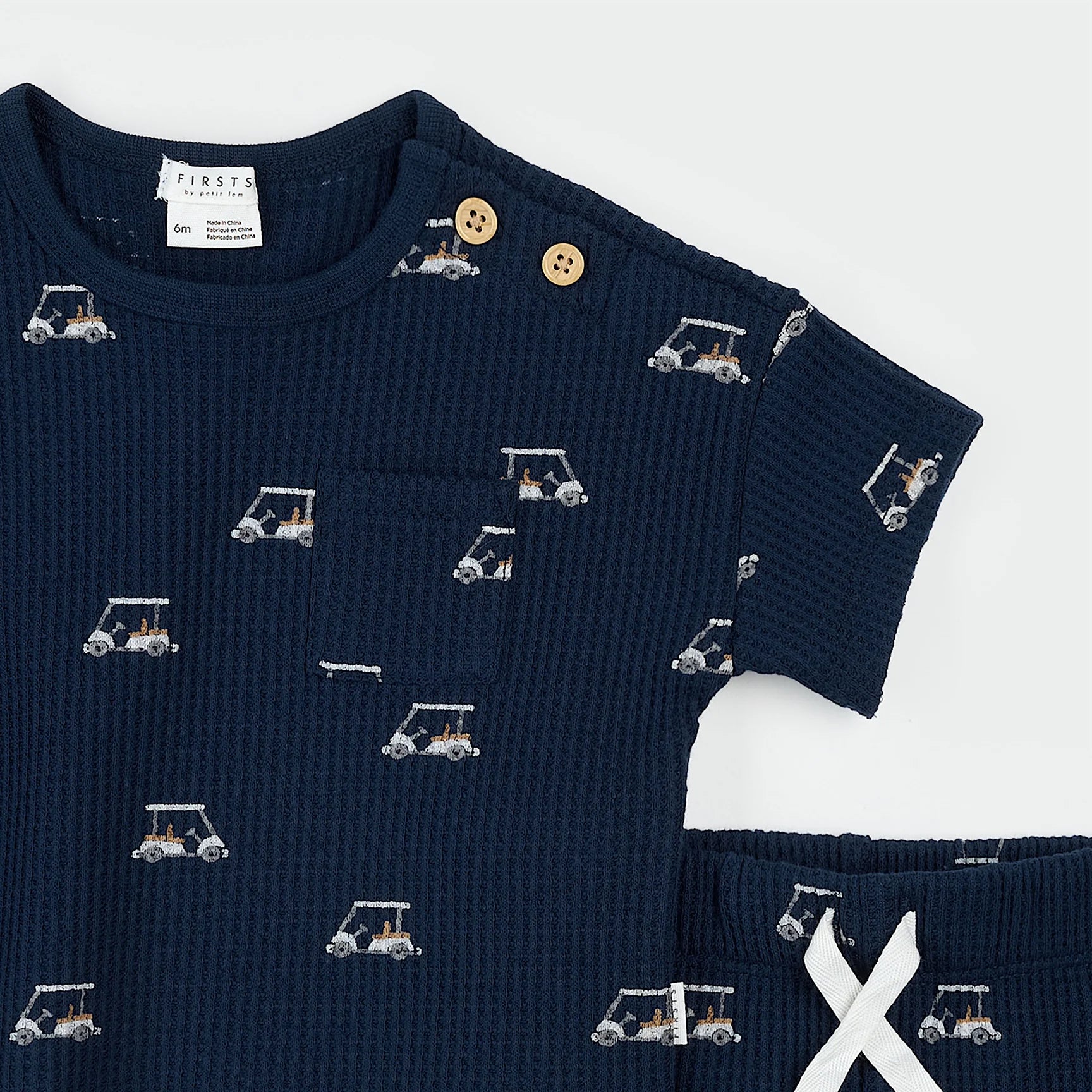 Golf Cart Print Short Set