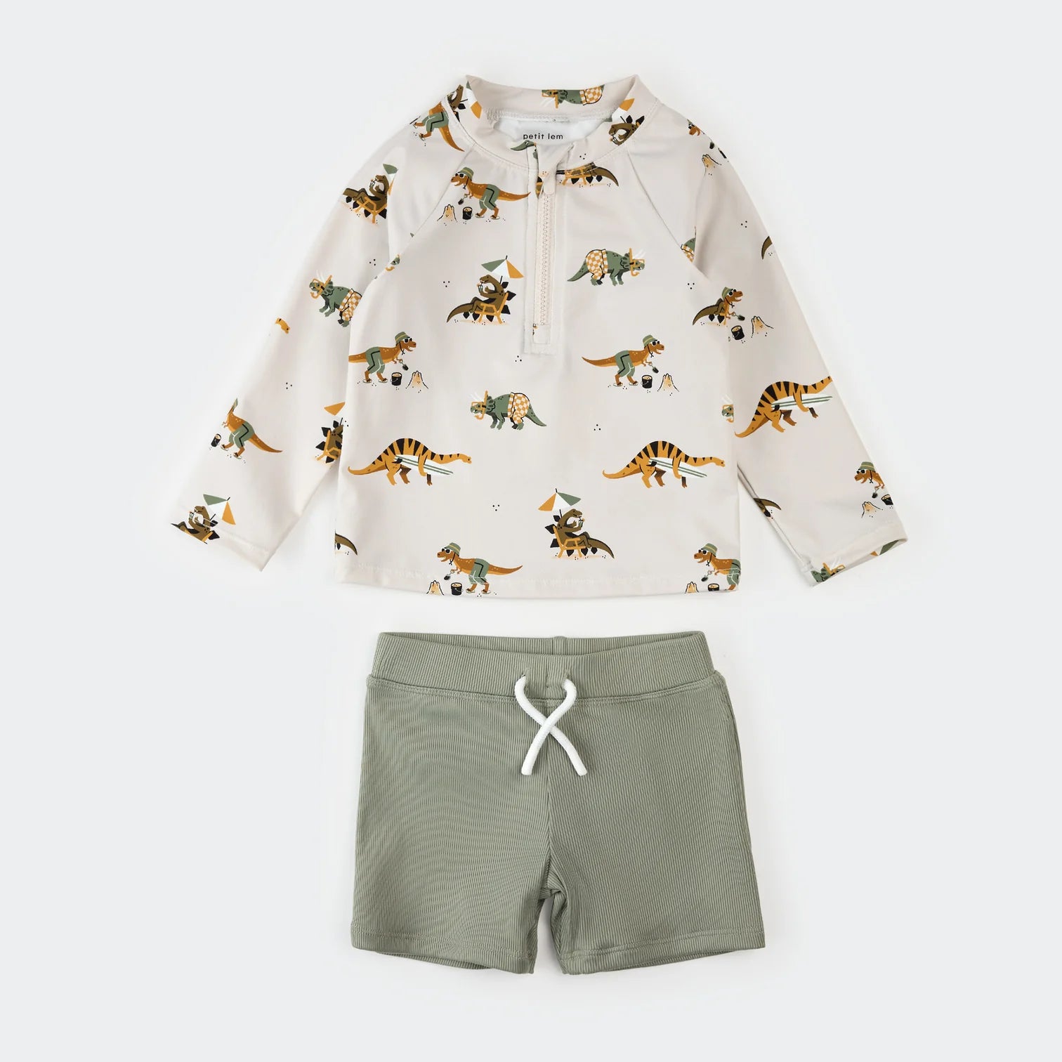Beach Dinos & Sage Rashguard Set