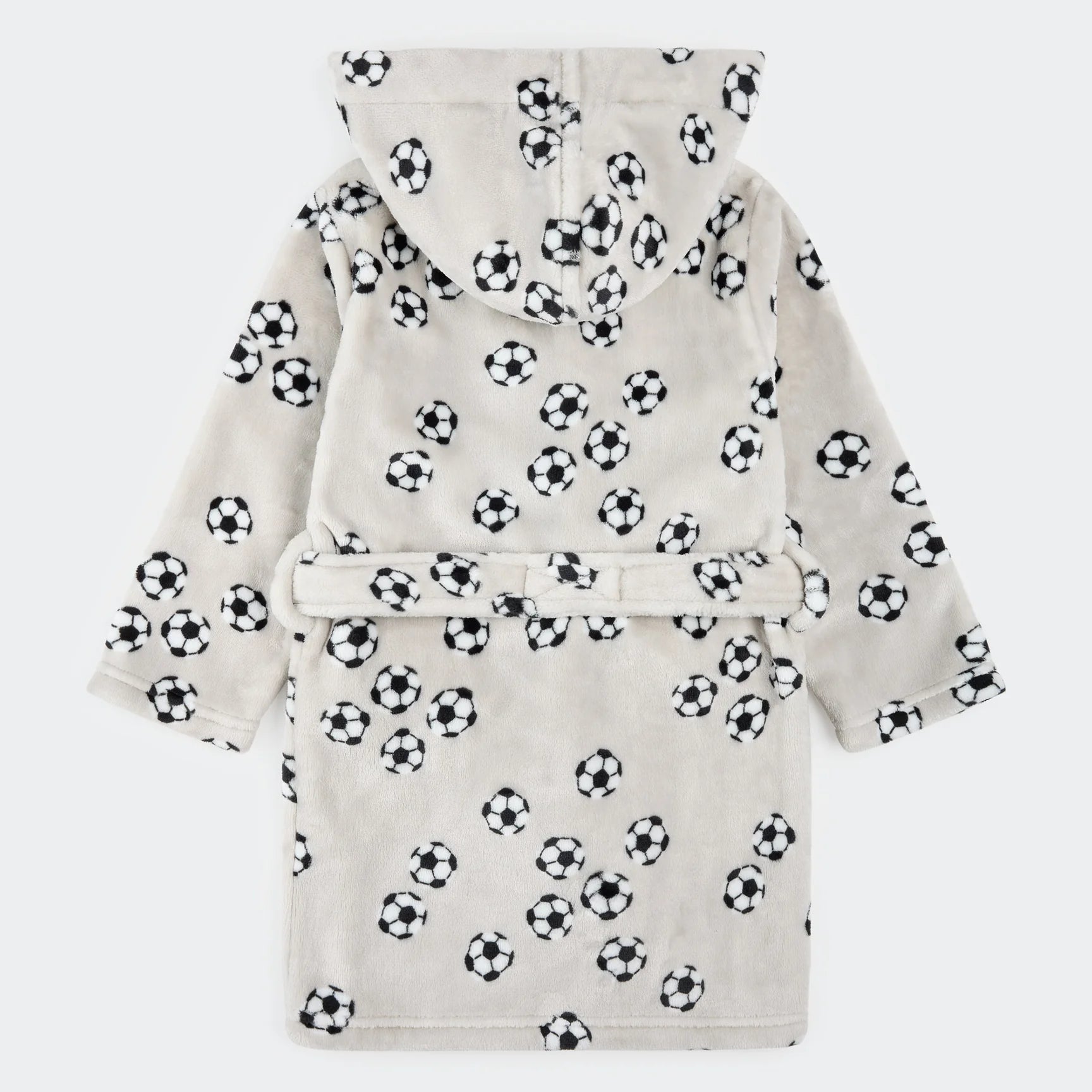 Soccer Ball Print on Lunar Rock Plush Robe