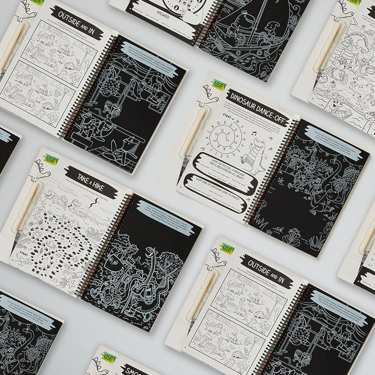 Scratch-Off Hidden Pictures Dinosaur Puzzles