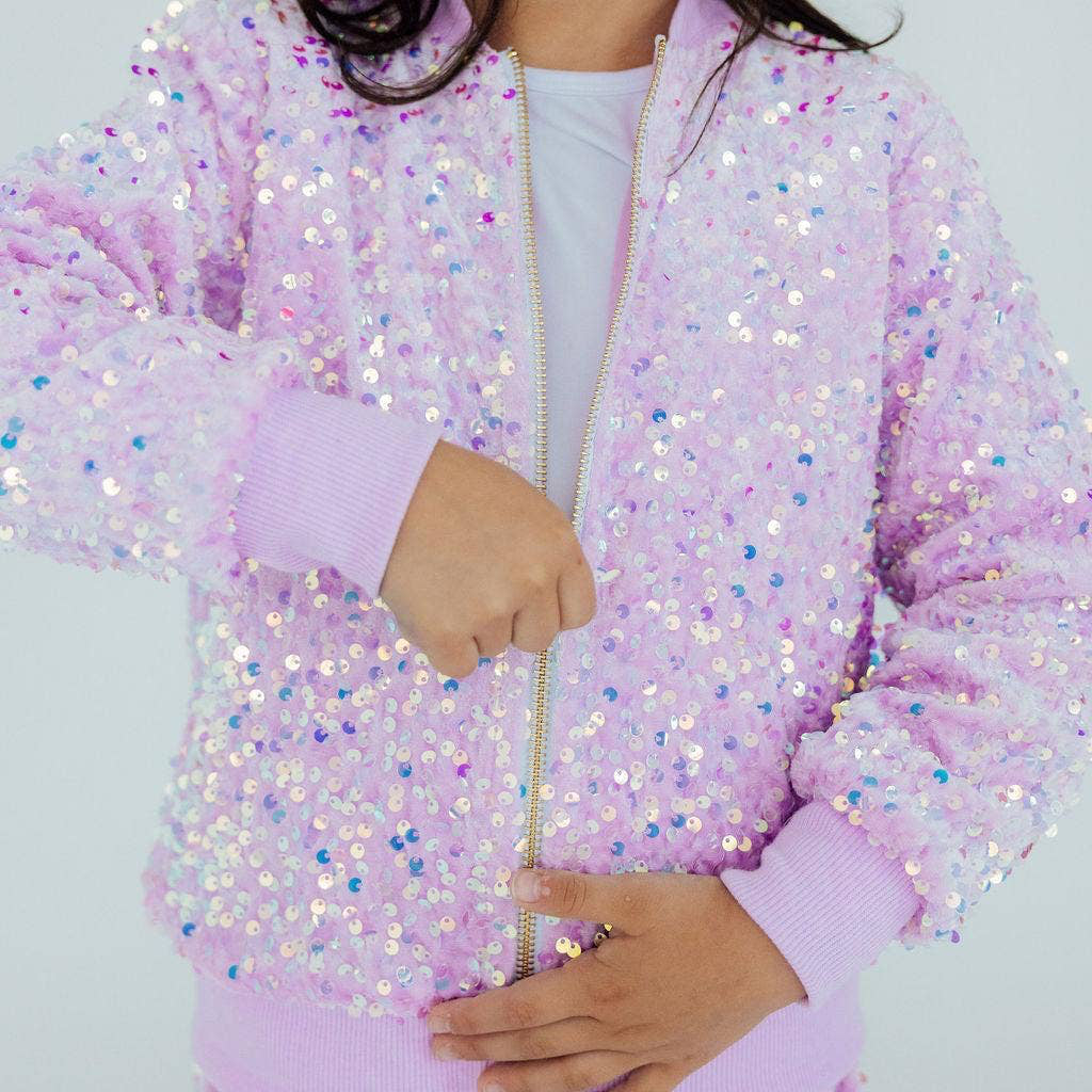 Lilac Velvet Sequin Jacket