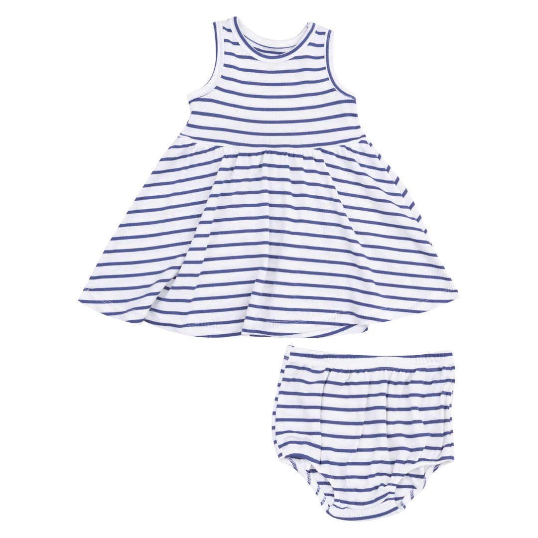 Stripe Vintage Navy Tank Dress and Bloomer
