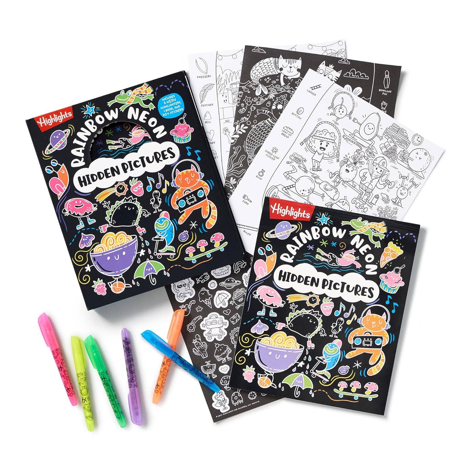 Rainbow Neon Hidden Pictures