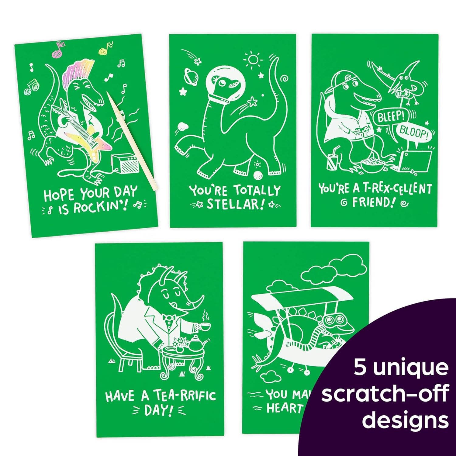 Scratch-and-Play Dinosaur Hidden Pictures