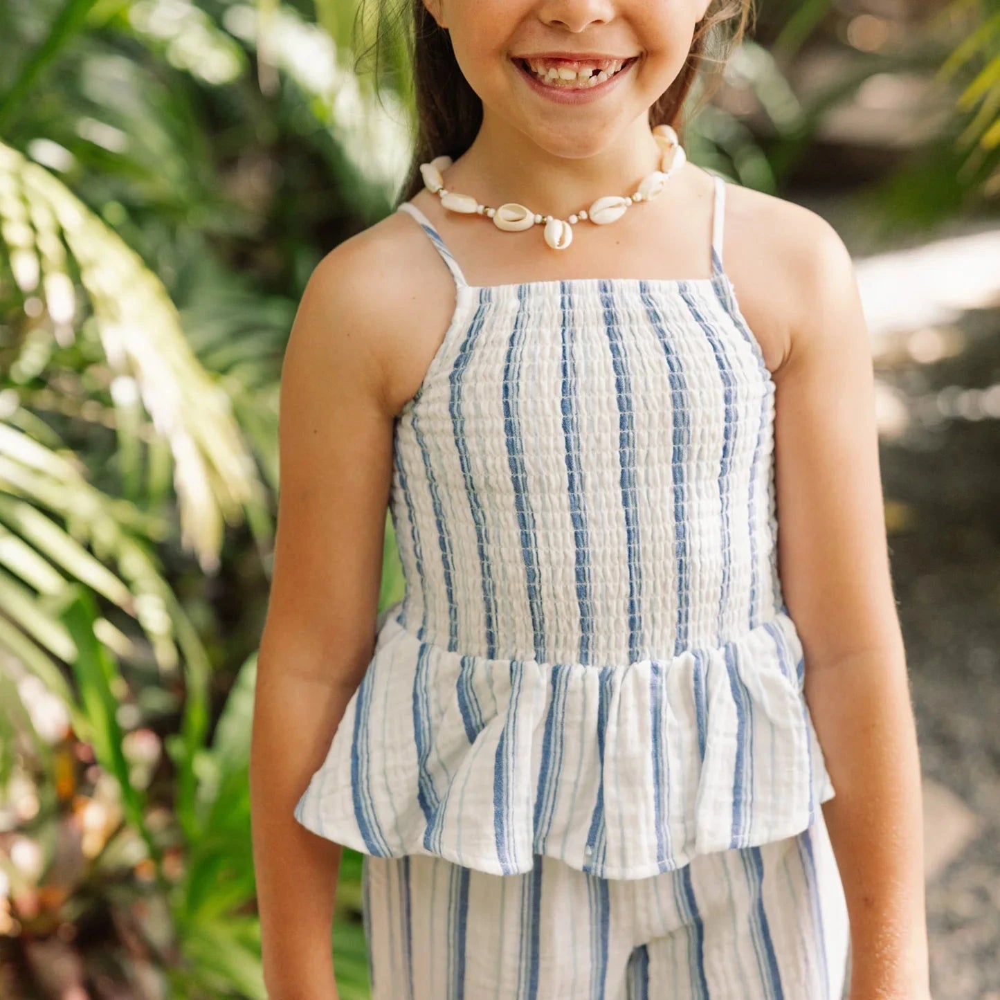 Isla Smocked Tank | Marina Stripe