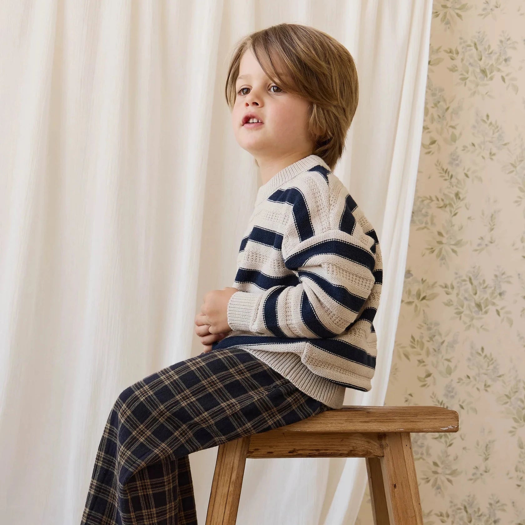 Byron Jumper | Stripe Oat + Eclipse