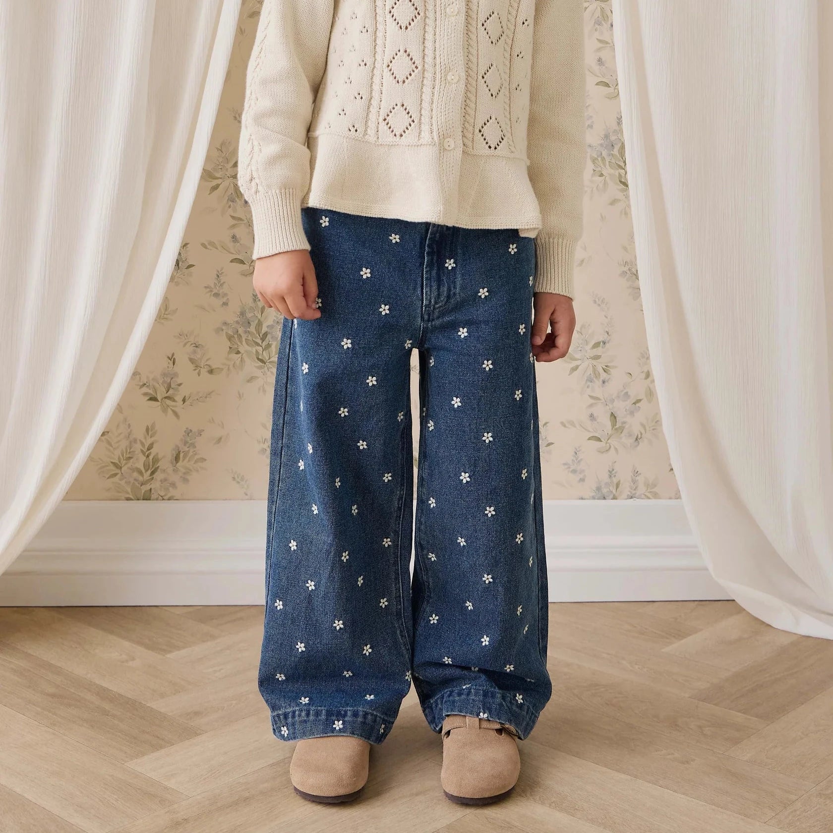 Amandine Pants | Josie Floral Denim