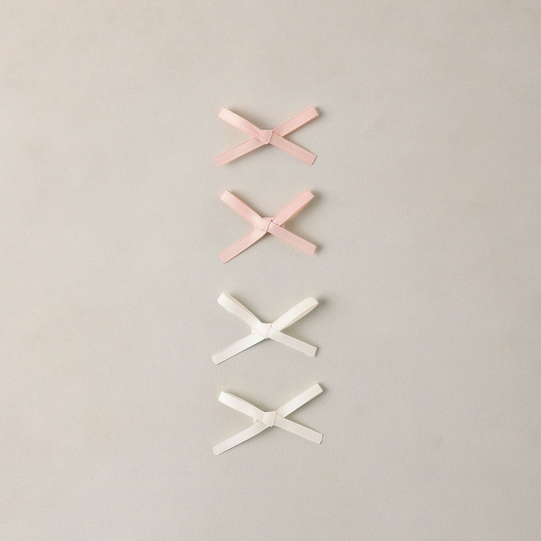 Mini Satin Ribbon Bows | Pearl + Ivory