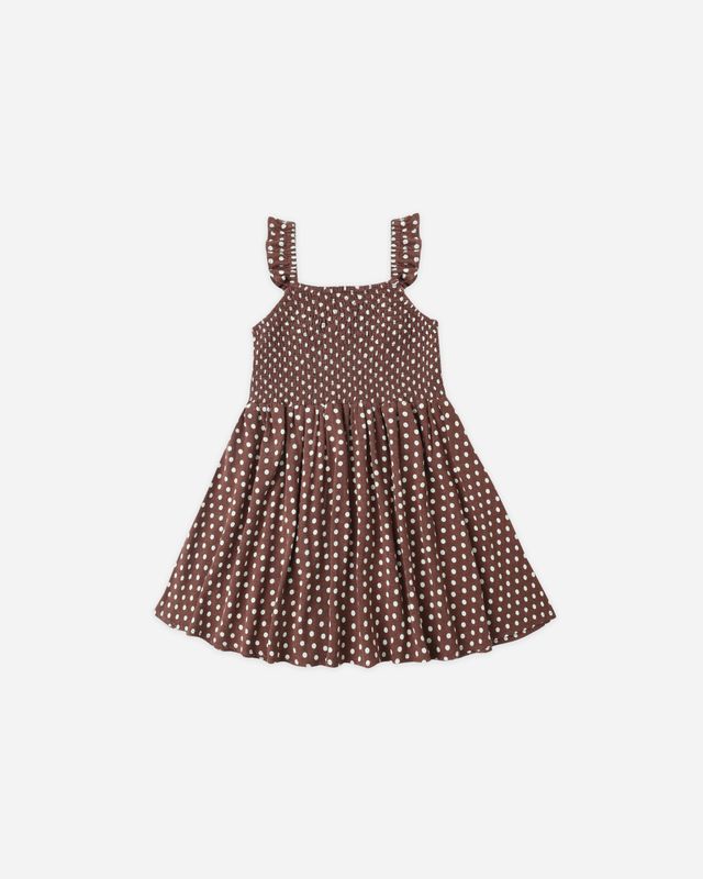 Lainey Dress | Chocolate Polka Dot