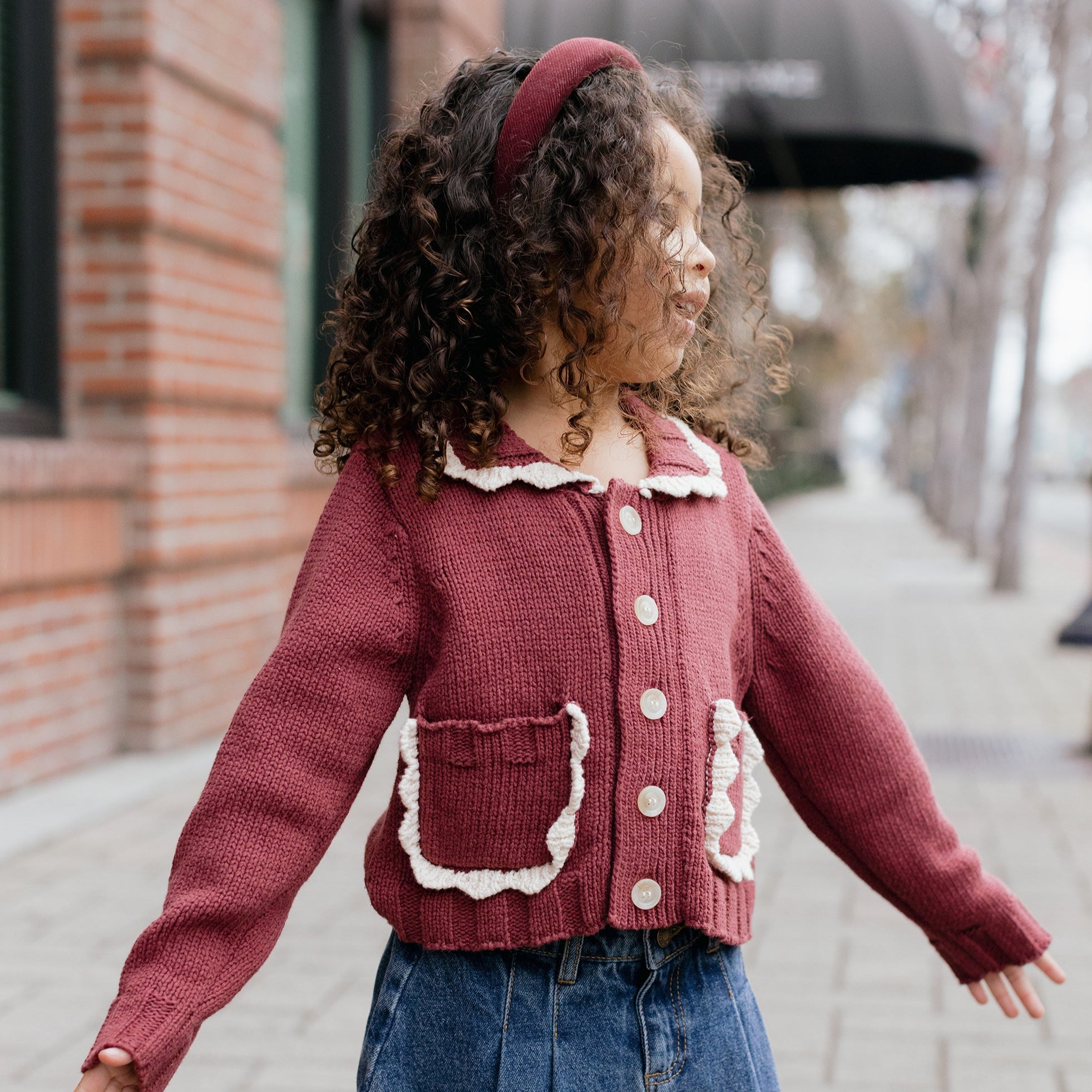 Collared Cardigan || Burgundy