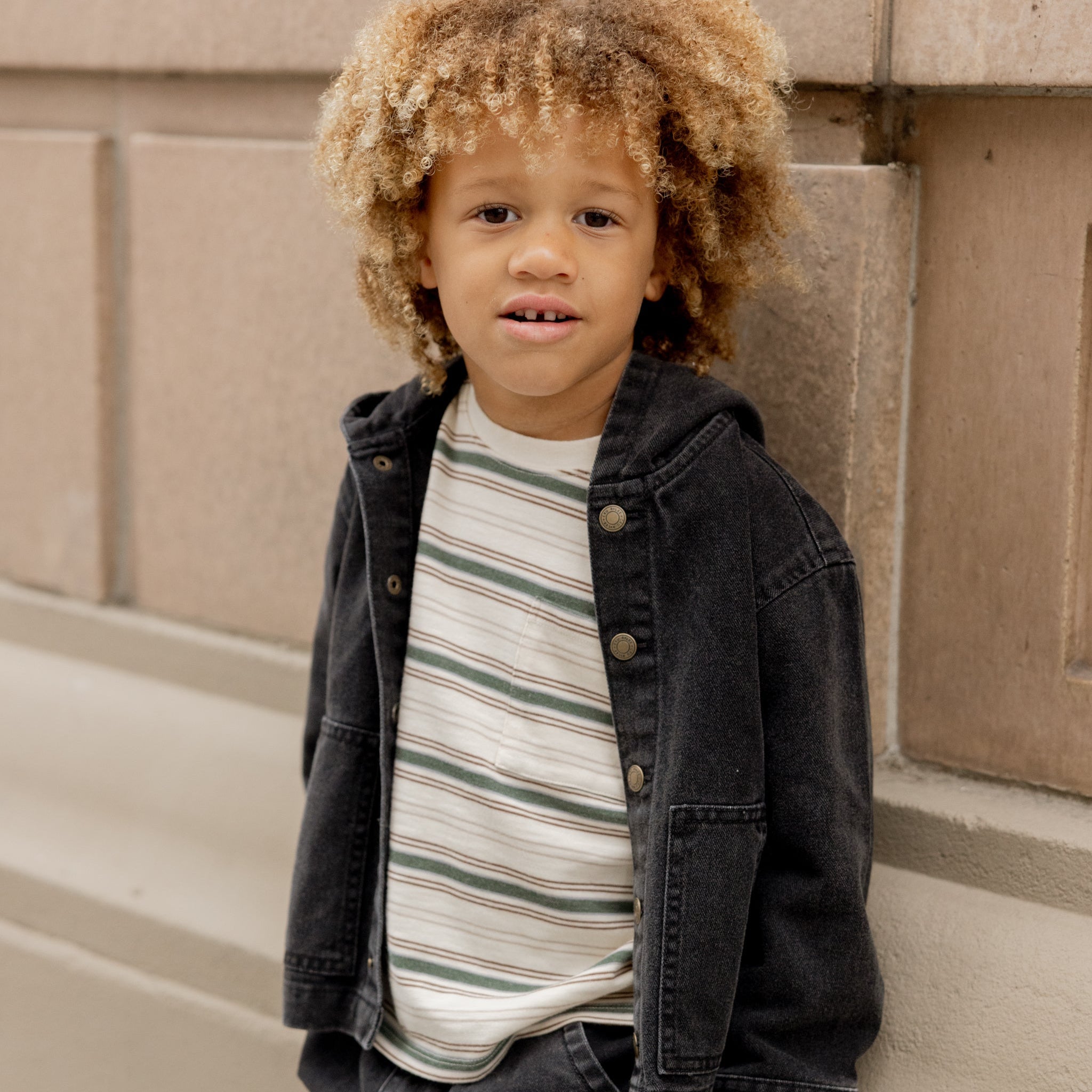 Relaxed Long Sleeve Tee || Retro Stripe