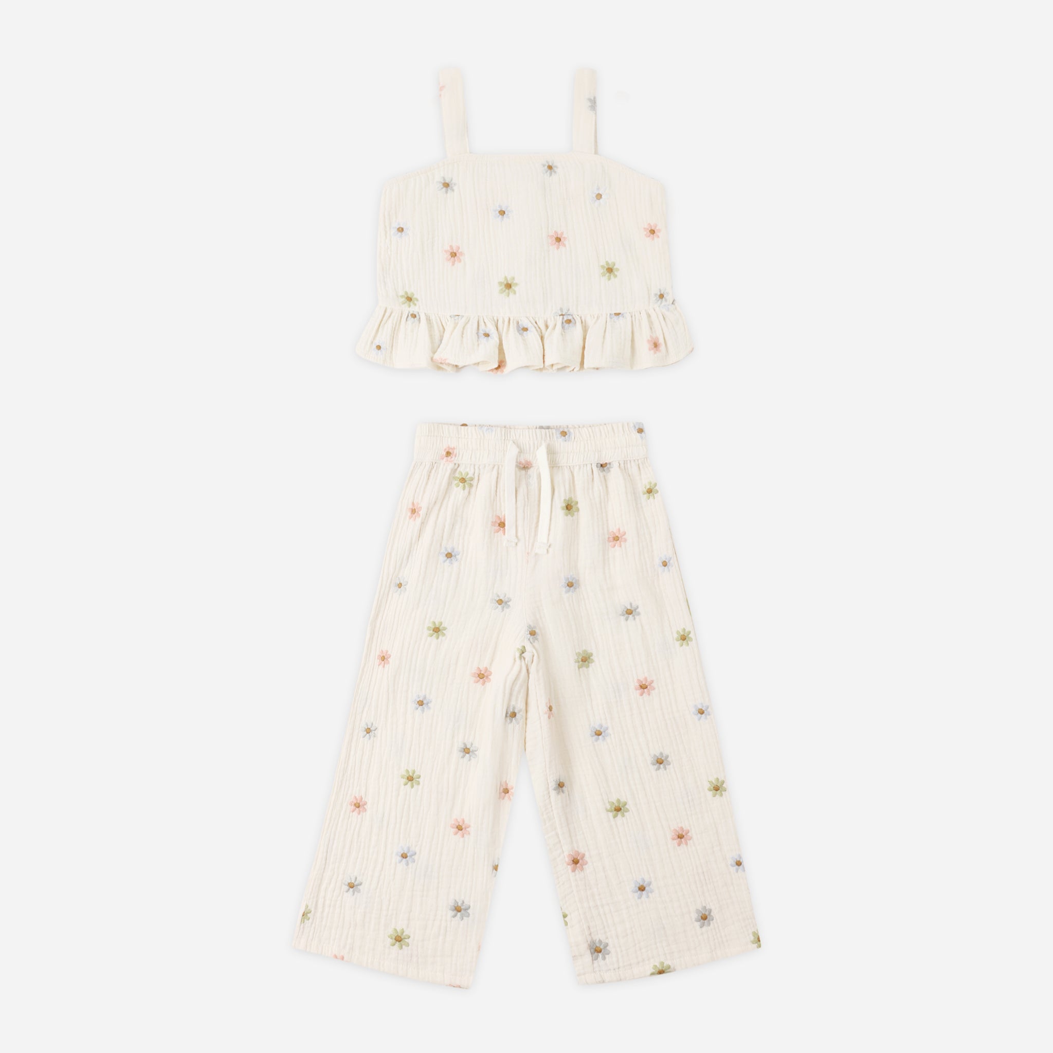 Kayli Set | Embroidered Daisies