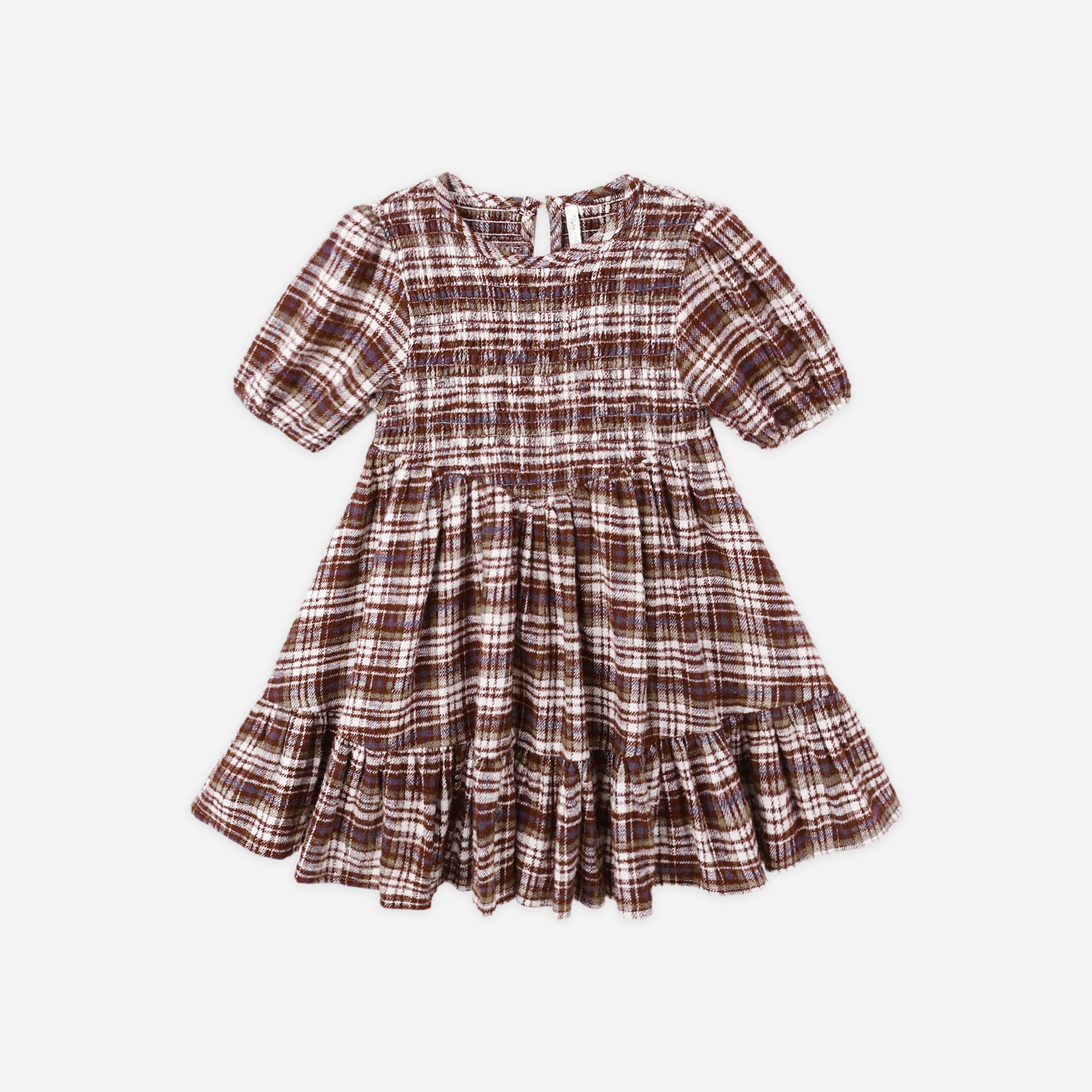 India Dress || Burgundy Plaid