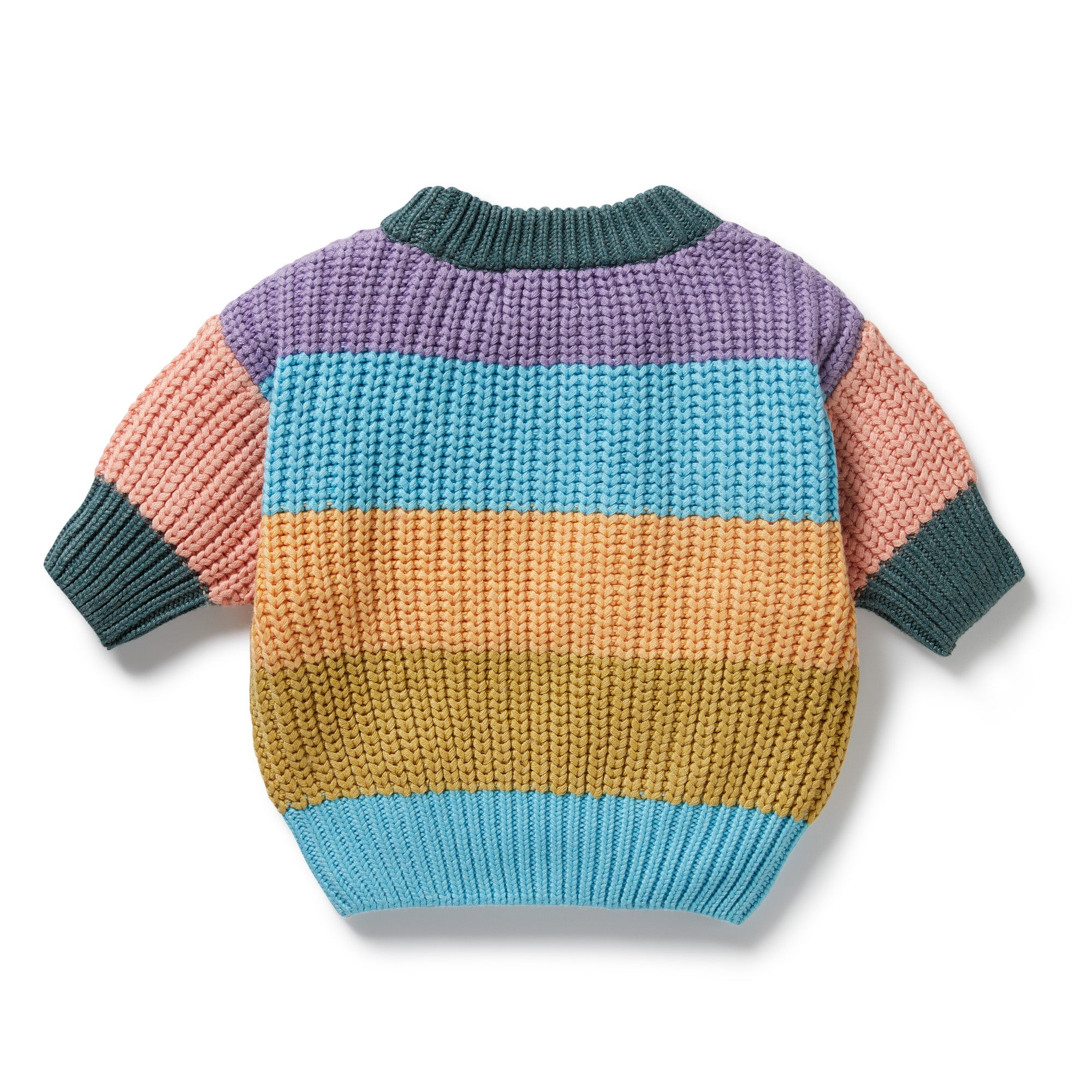 Rainbow Organic Knitted Jacquard Sweater