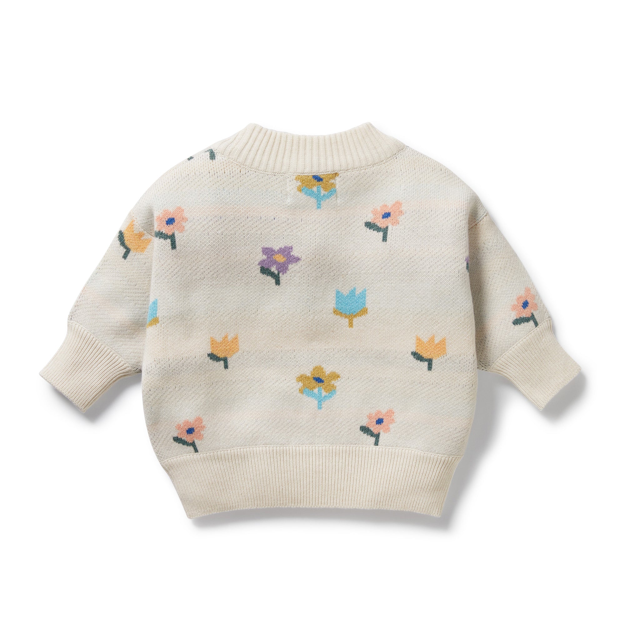 Flower Pop Organic Knitted Jacquard Jumper