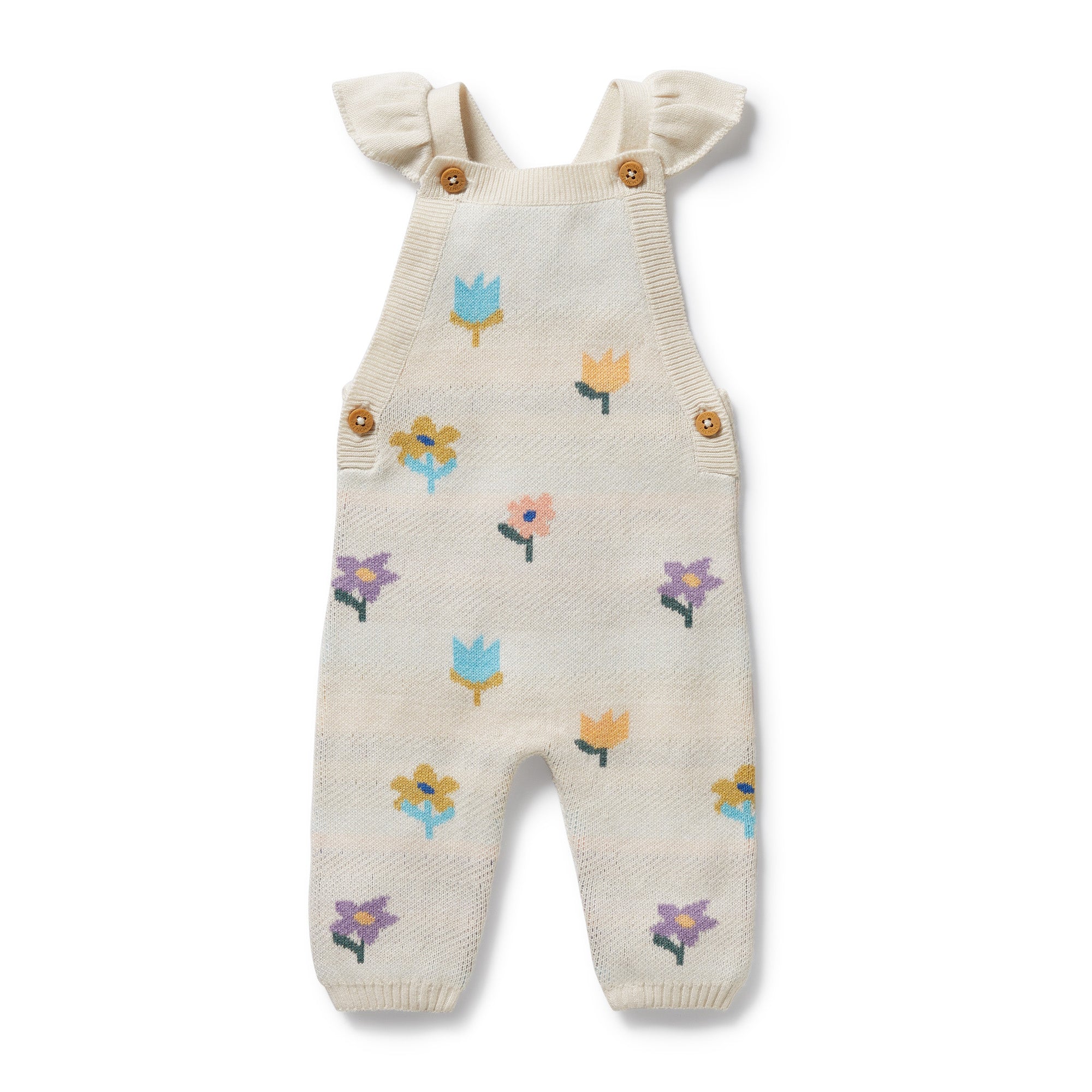 Flower Pop Organic Knitted Jacquard Overall