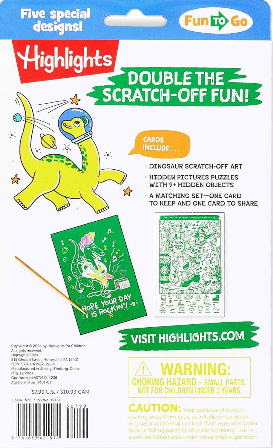 Scratch-and-Play Dinosaur Hidden Pictures