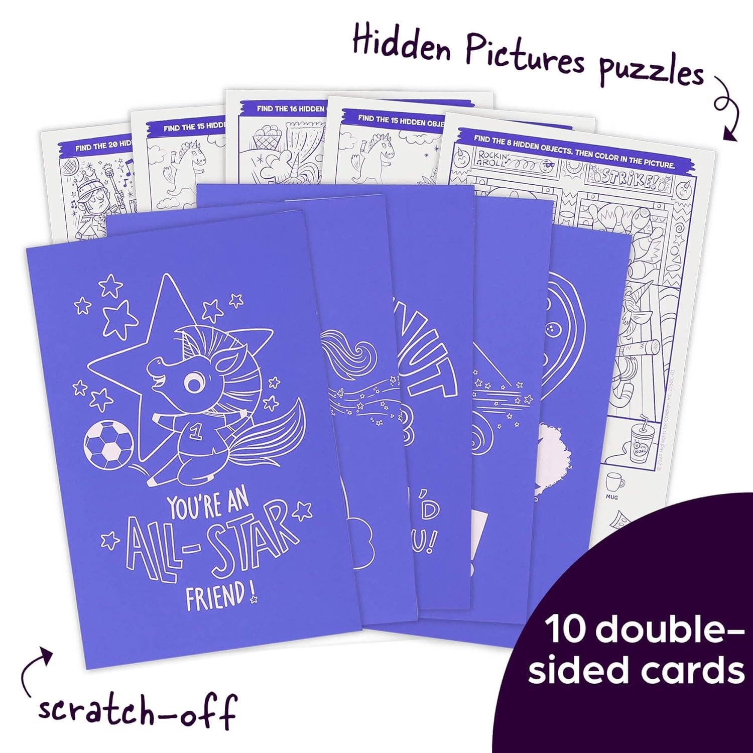 Scratch-and-Play Unicorn Hidden Pictures