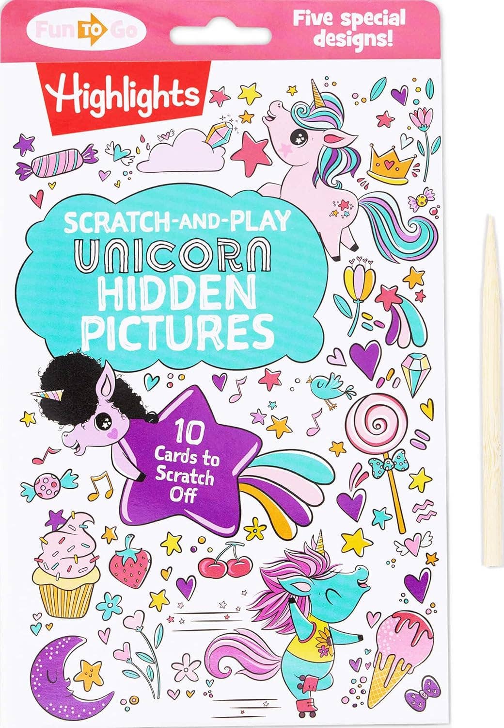 Scratch-and-Play Unicorn Hidden Pictures