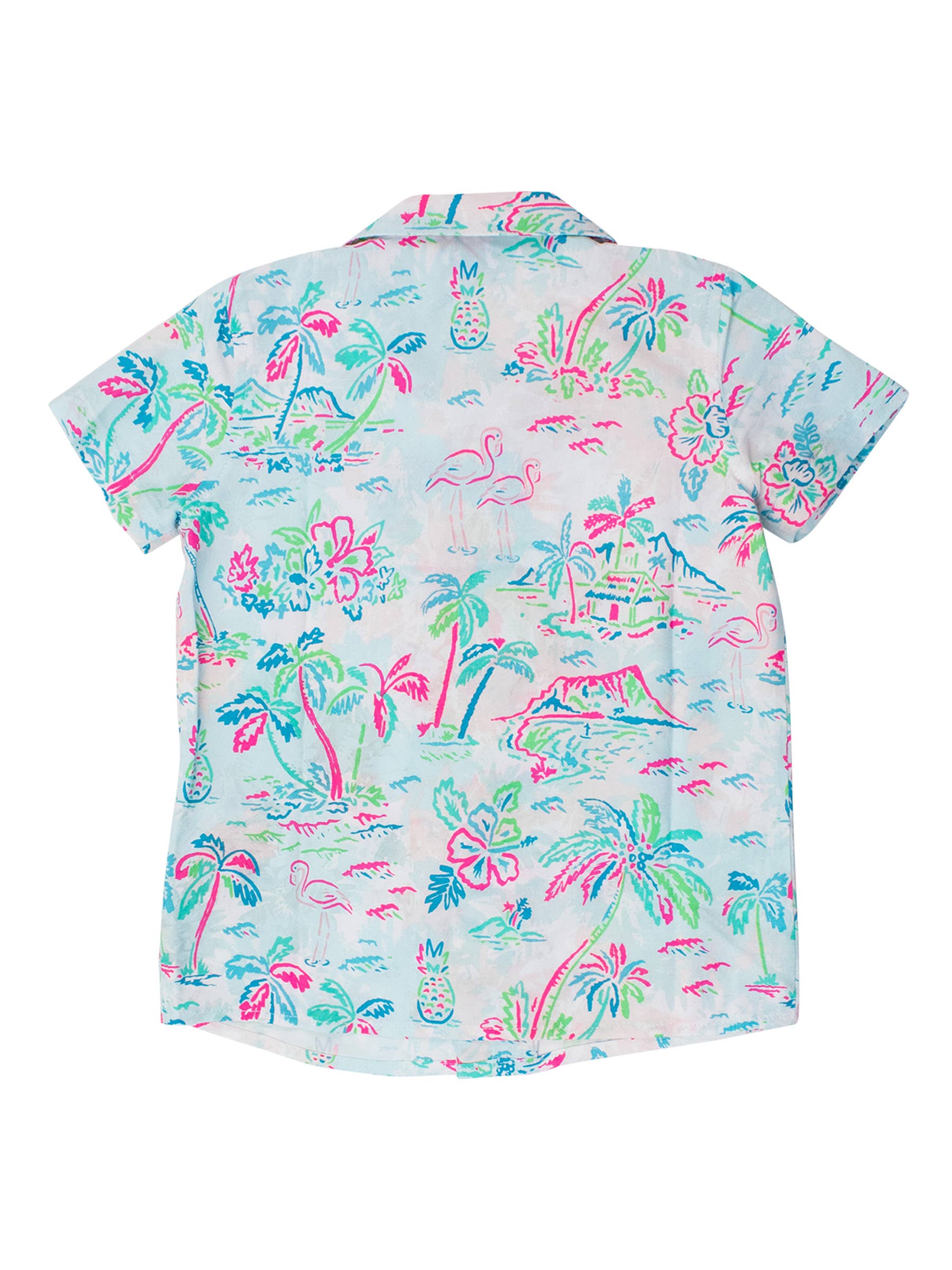 Boys Tropical Resort Short Sleeve Camp Shirt