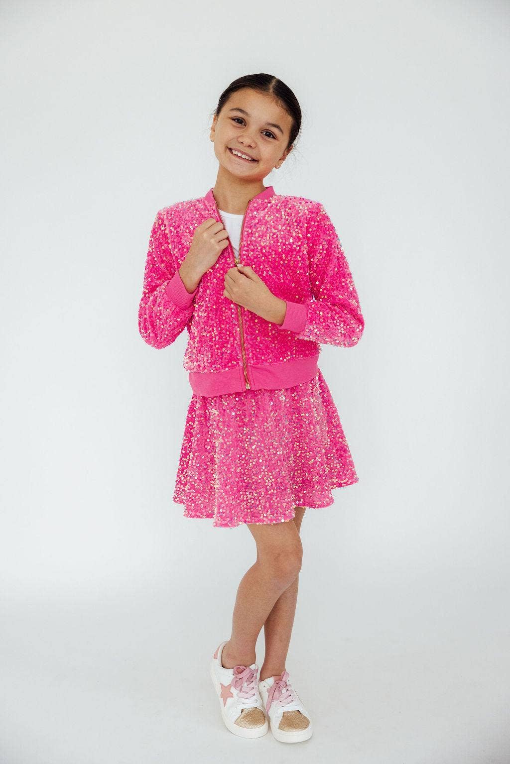 Pink Velvet Sequin Jacket