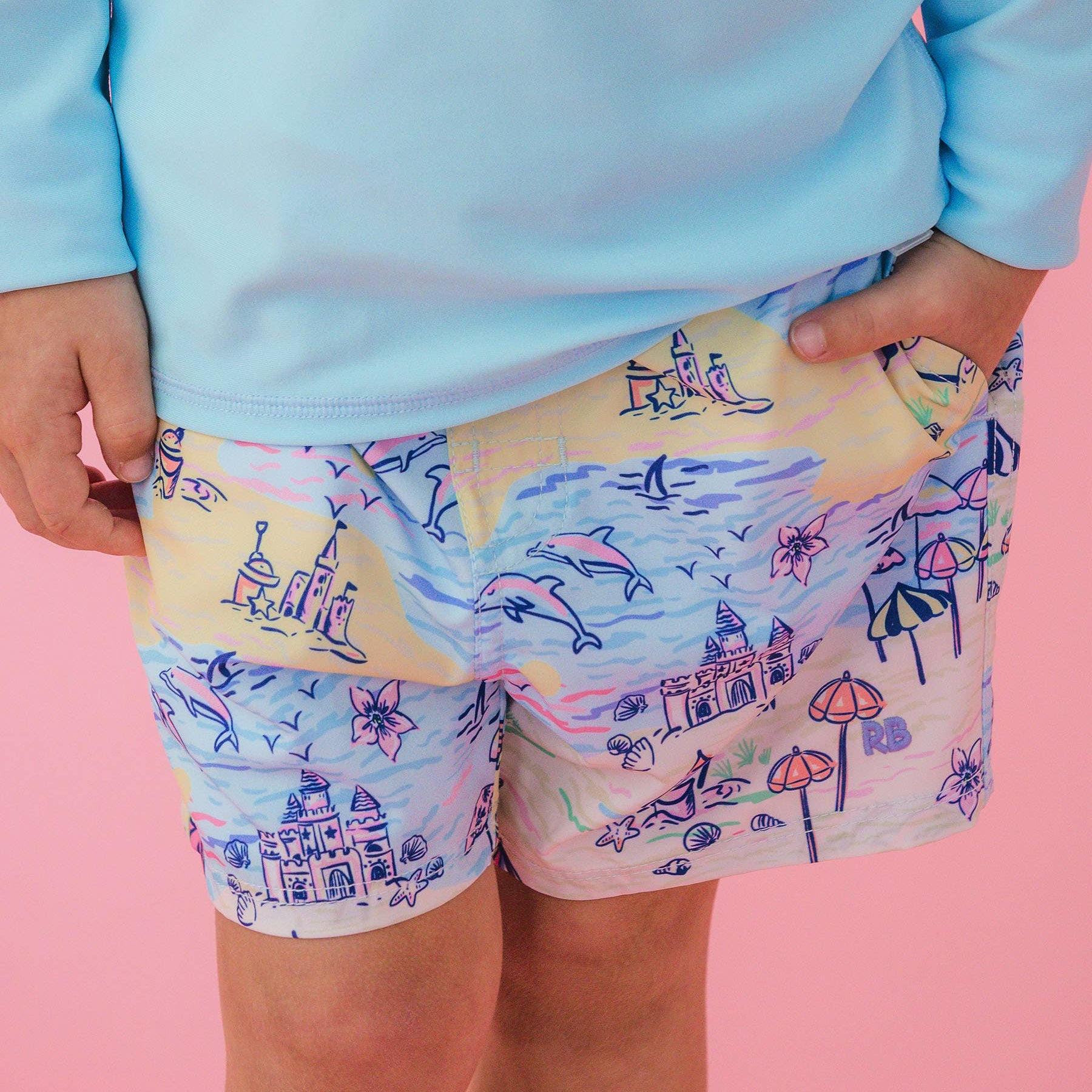 Boys Beach Day Performance Hybrid Swim Trunks