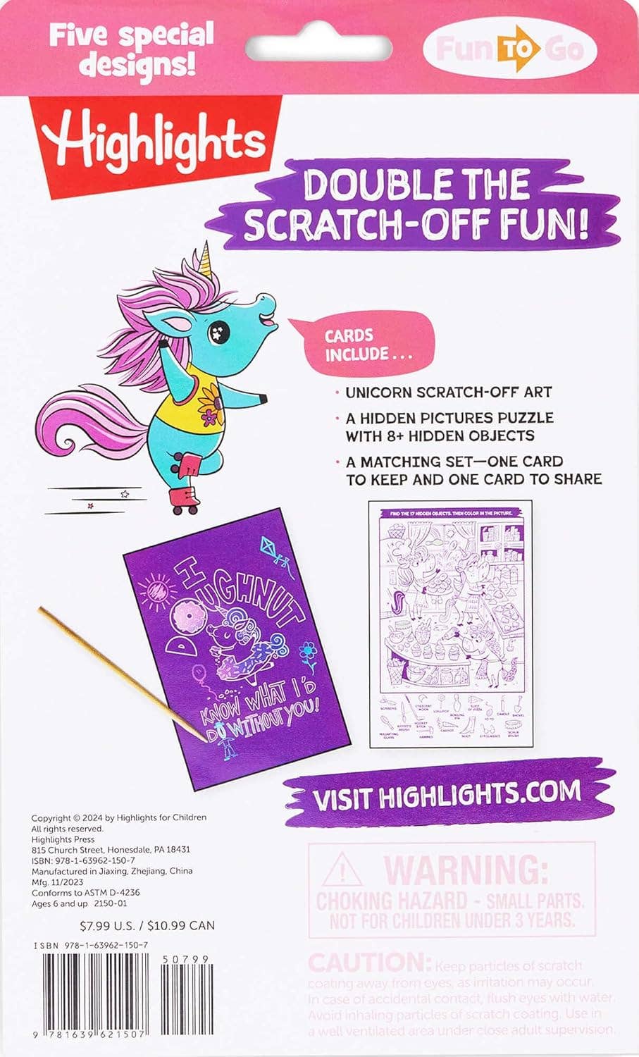 Scratch-and-Play Unicorn Hidden Pictures