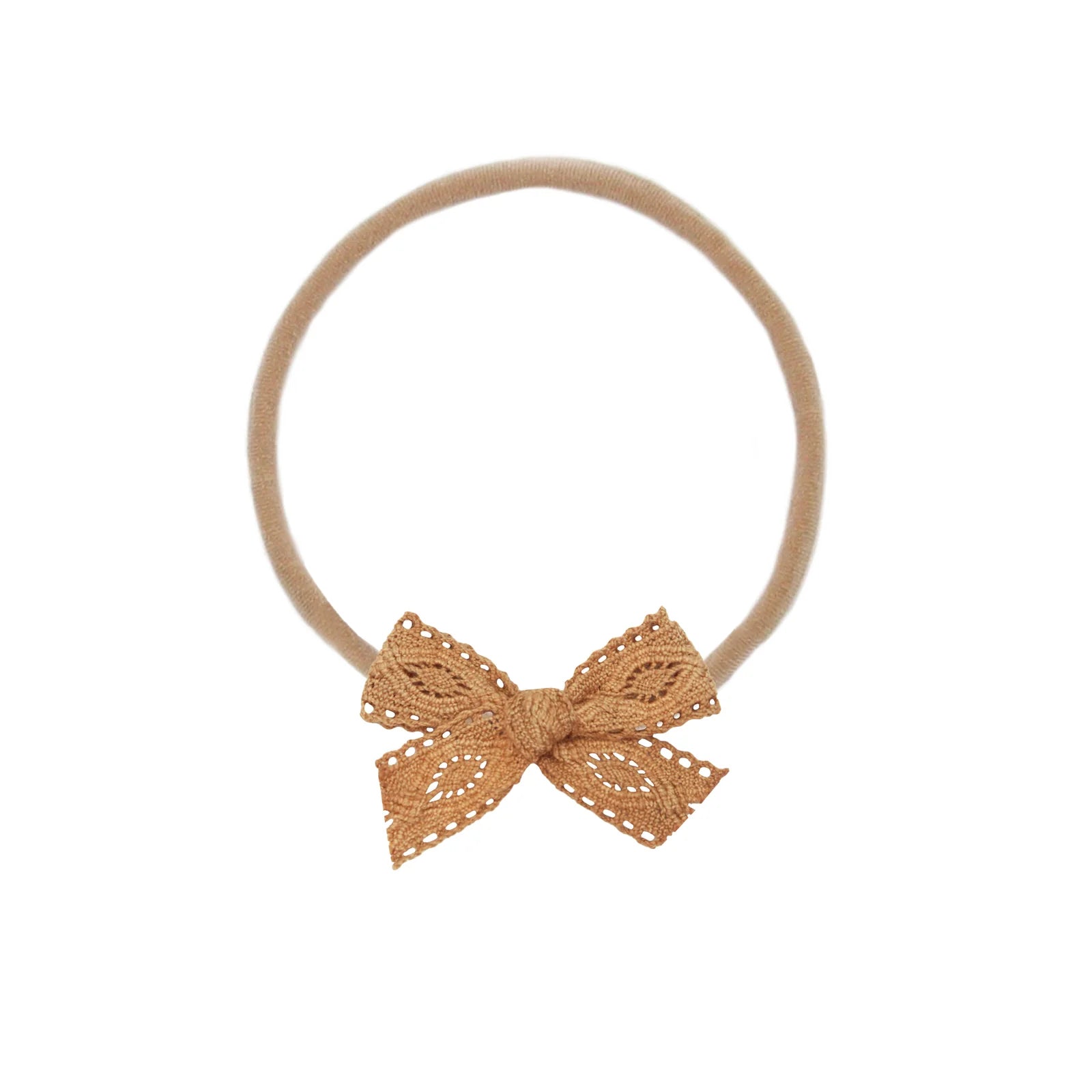 Lace Nylon Mini Bow Headband