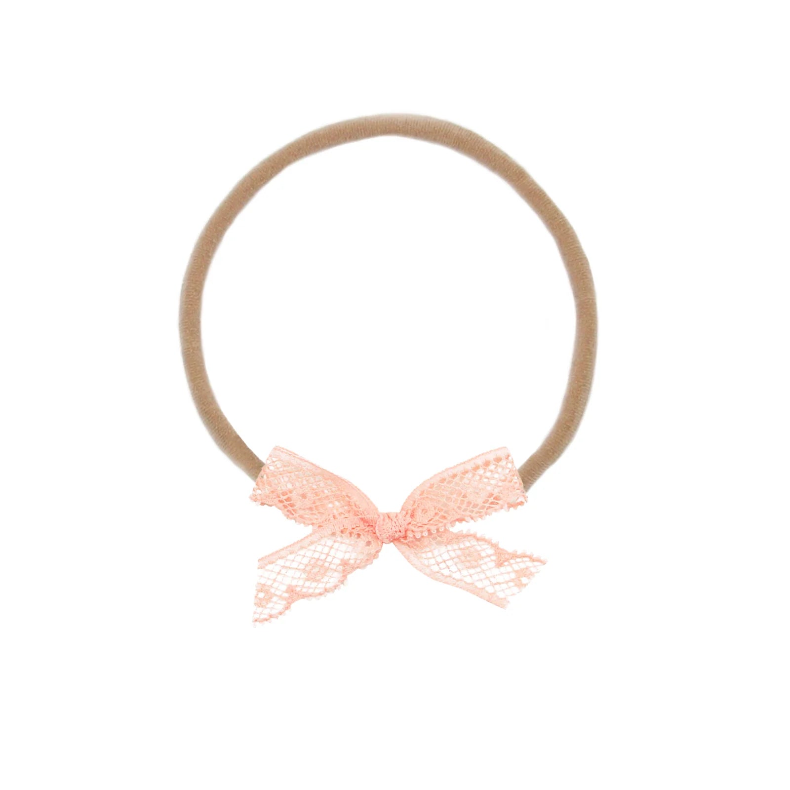 Lace Nylon Mini Bow Headband