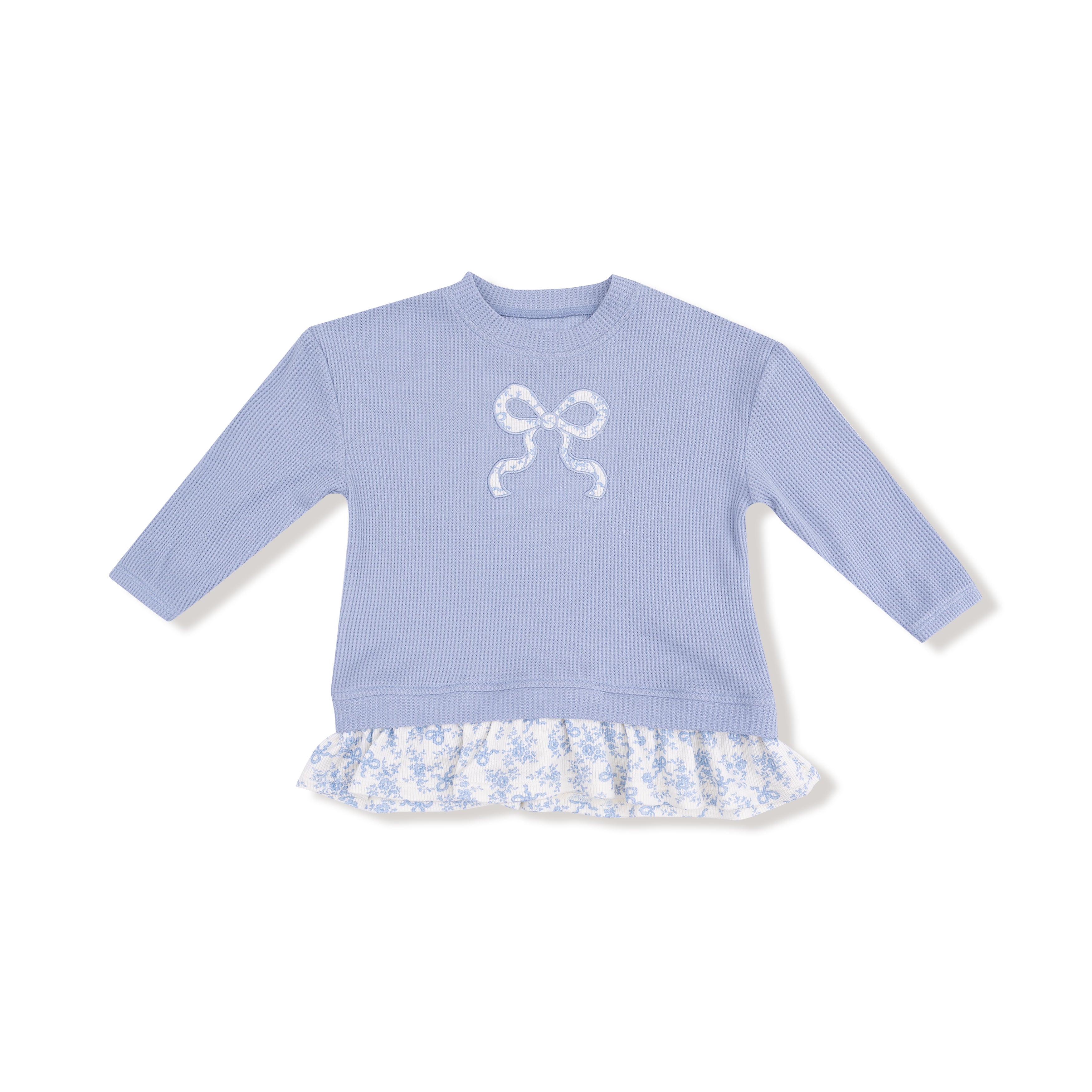 Romi Floral Waffle Pullover with Leggings