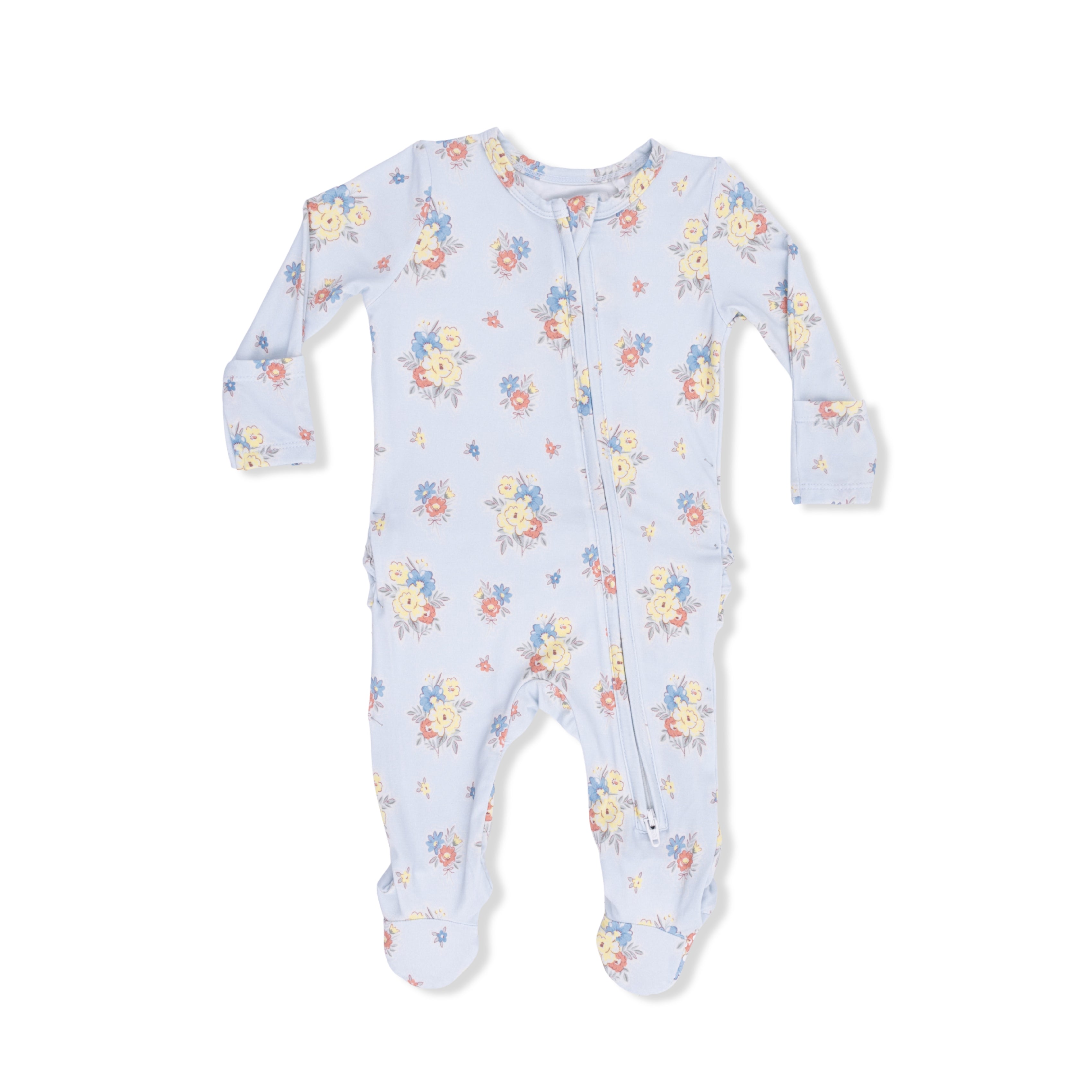 2 Way Zipper Ruffle Footie | Country Stitch Floral