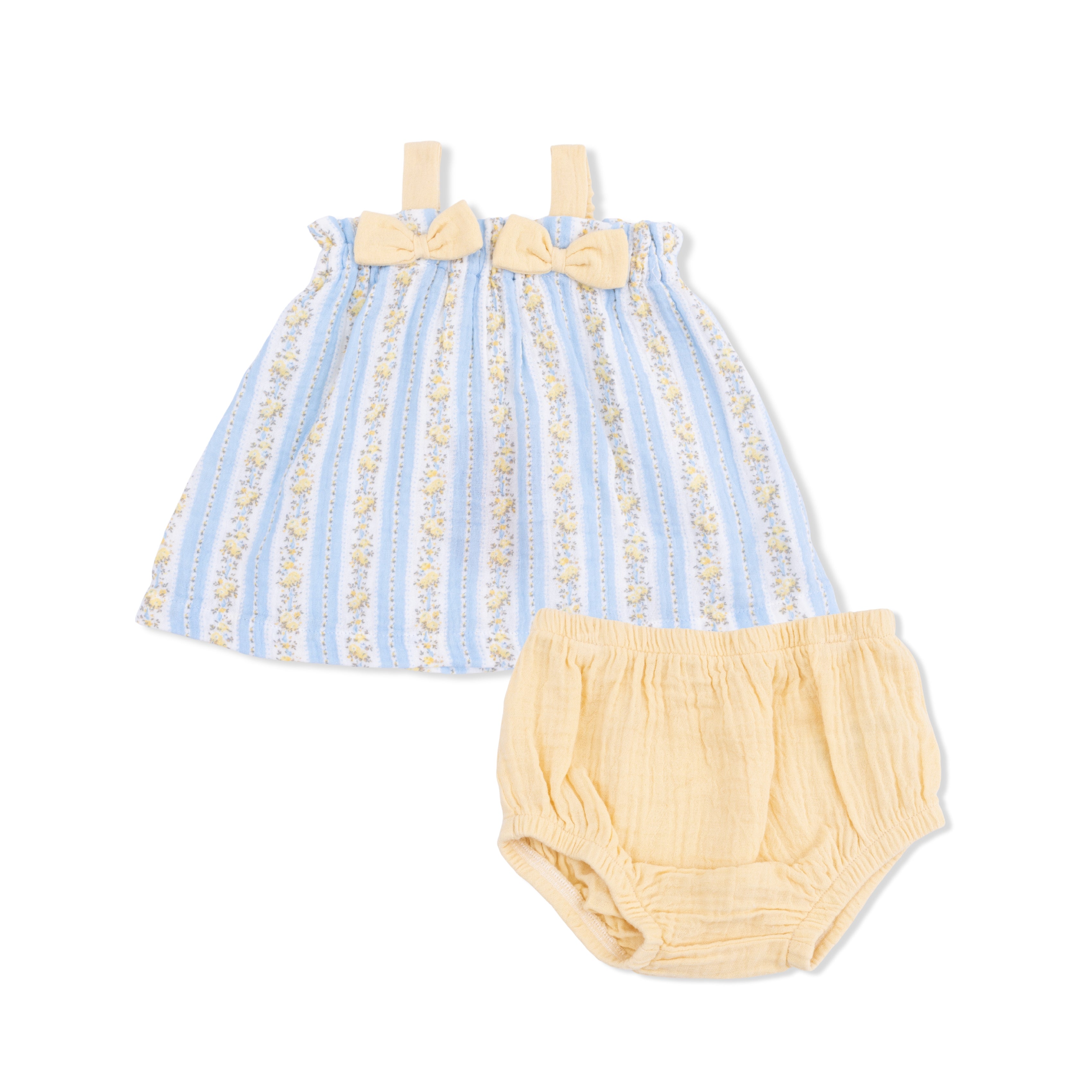 Top w/ Bows & Ruffle Leg Bloomer | Odalys Floral Stripe