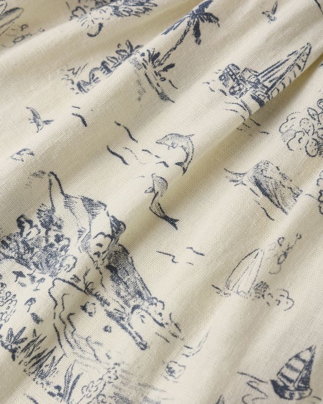 Sutton Dress | Ocean Toile