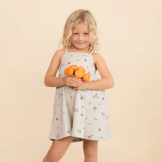 Organic Tie Back Strap Dress - Surf