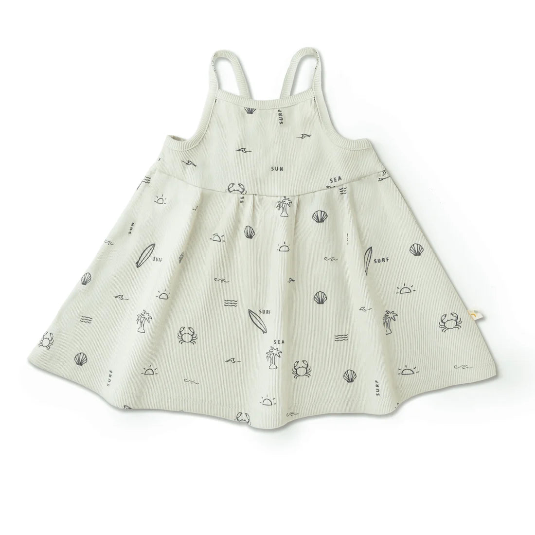 Organic Tie Back Strap Dress - Surf