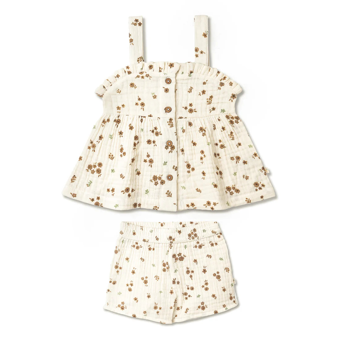 Organic Peplum Top & Shorts Set - Bohemia