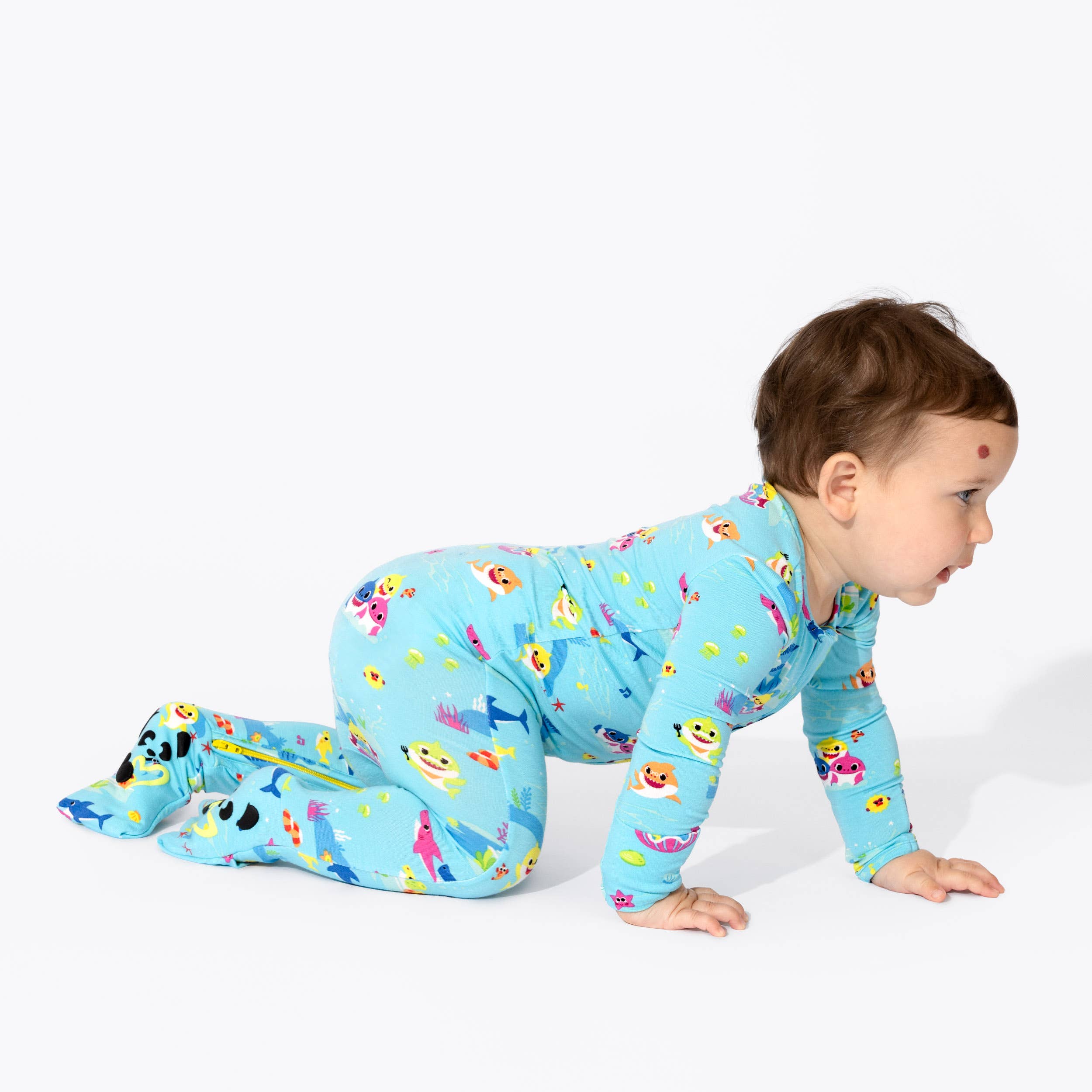 Baby Shark Bamboo Baby Convertible Footie
