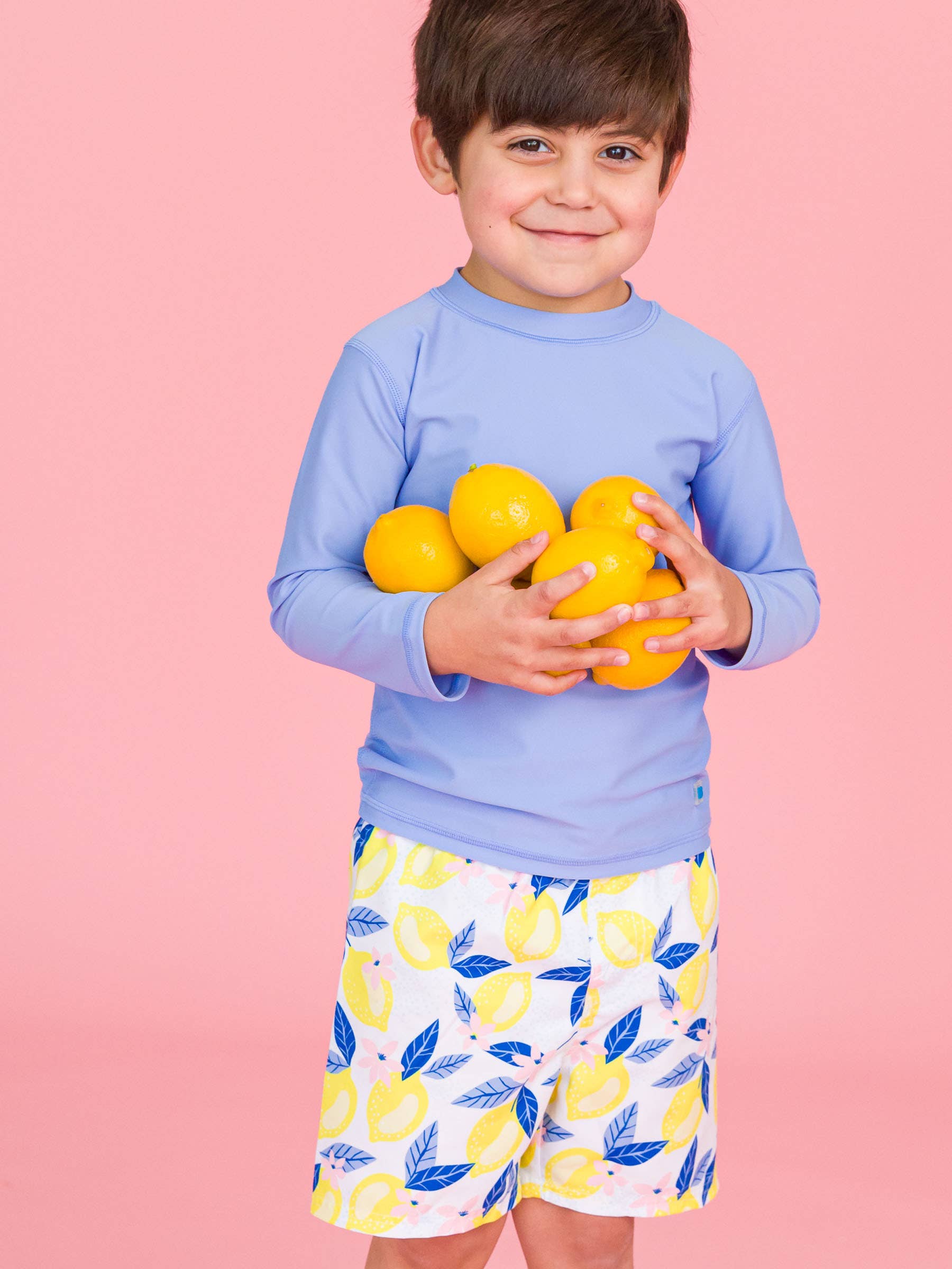 Boys Lemon Capri Swim Trunks