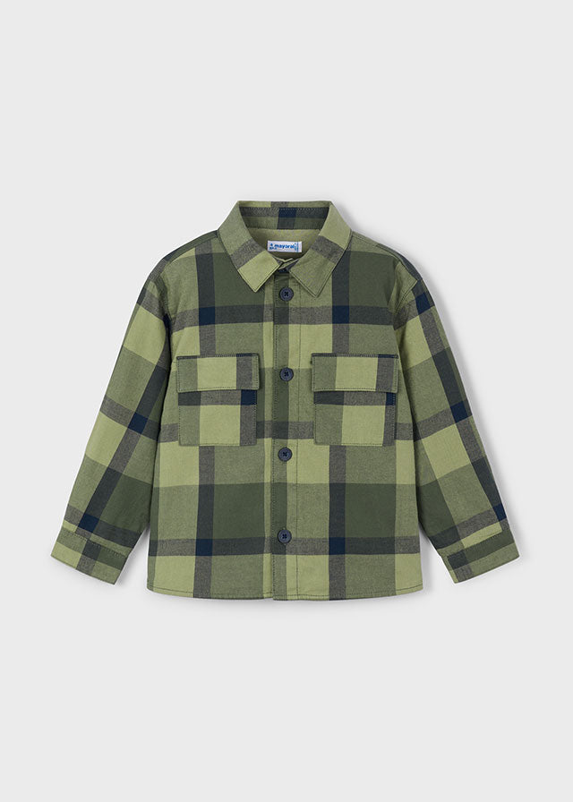 Olive Plaid Overshirt
