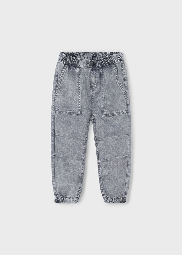 Acid Grey Denim Joggers