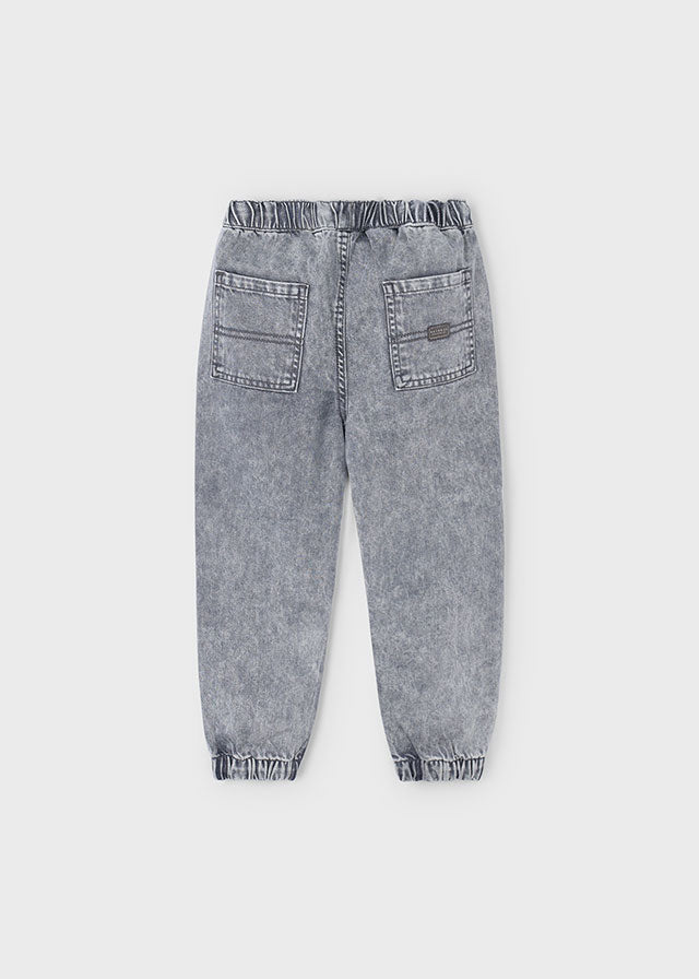 Acid Grey Denim Joggers