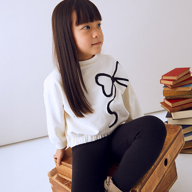 Bow Sweatshirt and Leggings Set