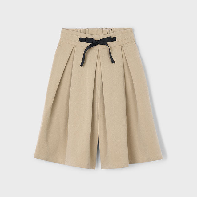 Tan Bow Midi Pants